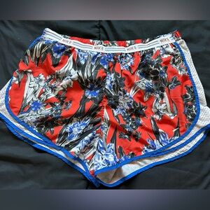 Nike floral shorts with built in underwear